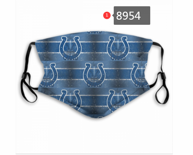 2020 NFL Indianapolis Colts #3 Dust mask with filter->nfl dust mask->Sports Accessory